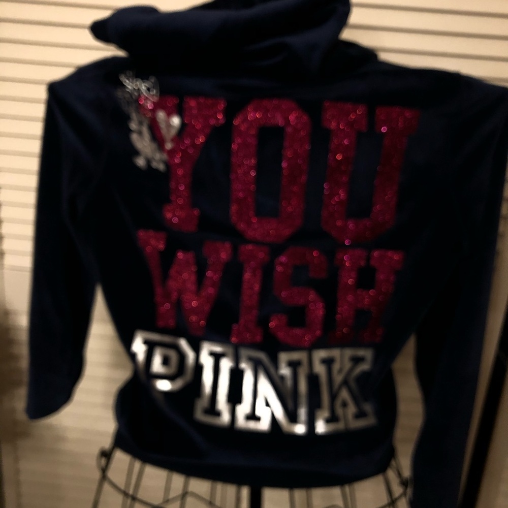 VICTORIA’S SECRET PINK Velvet Sweatsuit Top szMed